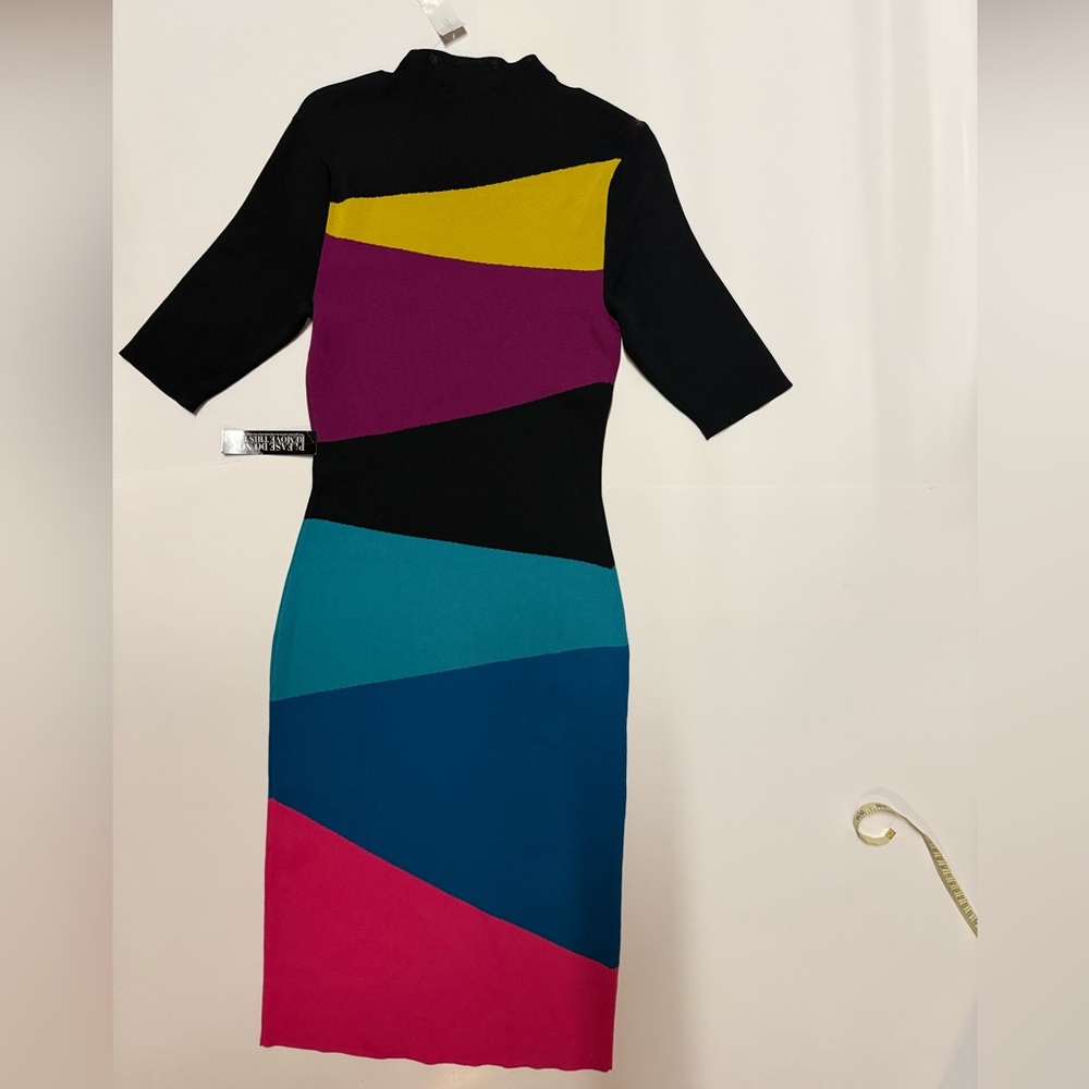 New York & Company Multicolor Long Sleeve Dress